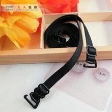 Solid color all-match black underwear elastic strap multi-purpose double-shoulder strap shoulder cross pectoral girdle 5PCS