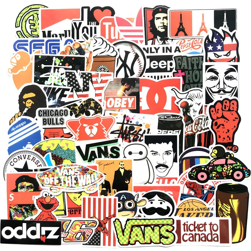 60 pcs Mixed Cartoon Toy Stickers for Car Styling Bike Motorcycle good joy Laptop Travel Luggage Cool Funny Sticker Bomb Decals