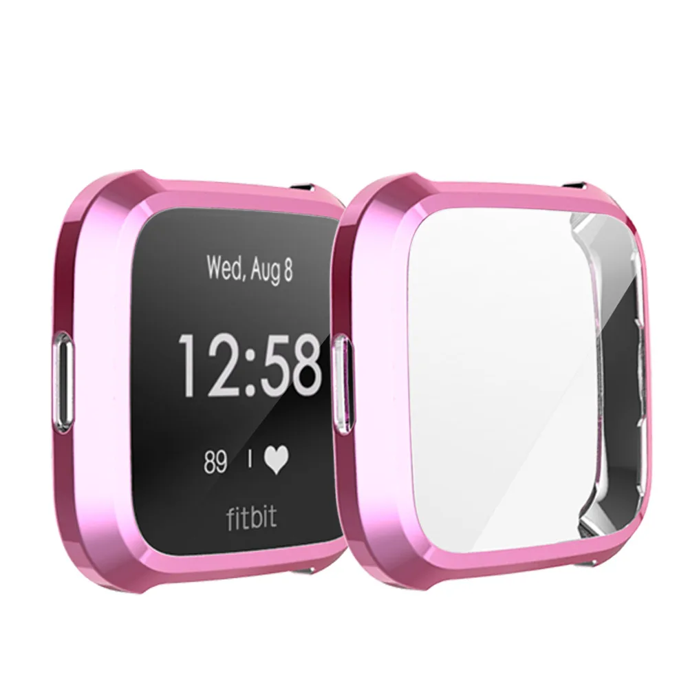 Электронные часы Чехол для Fitbit Versa Lite Edition все вокруг Защитный чехол мягкий, гибкий, из ТПУ хромированная крышка Полный Чехол