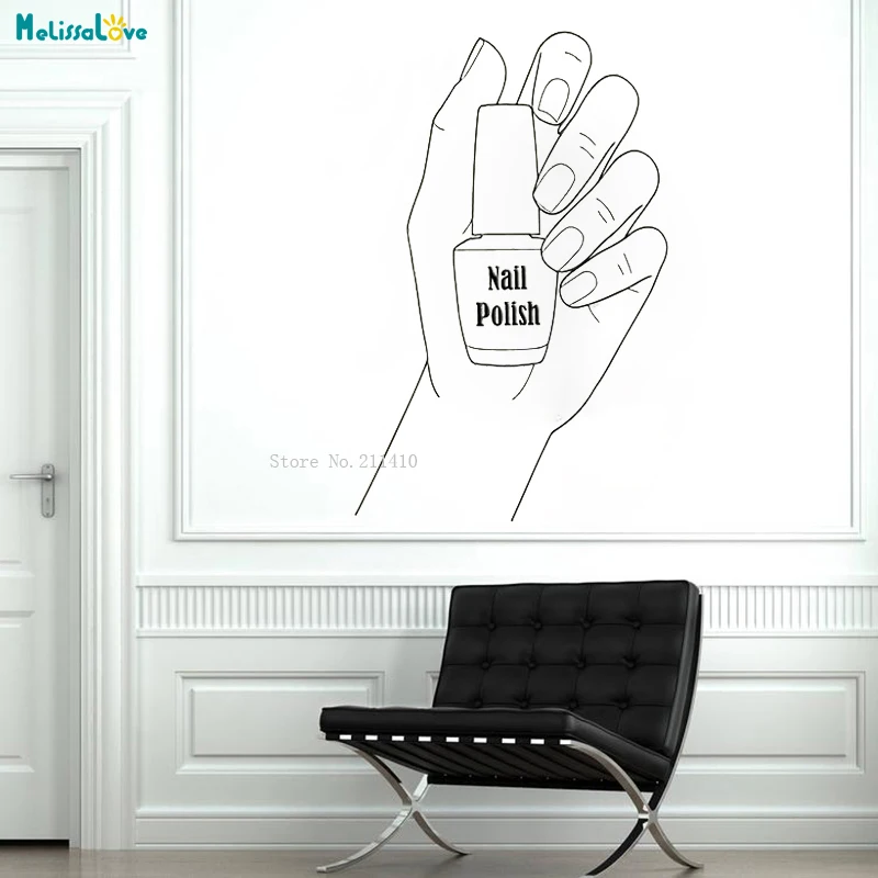 Nail Polish Wall Sticker Decals Beauty Salon Manicure Decor Art Home Decoration Idea Pedicure Salon Art Poster Vinyl YT1498