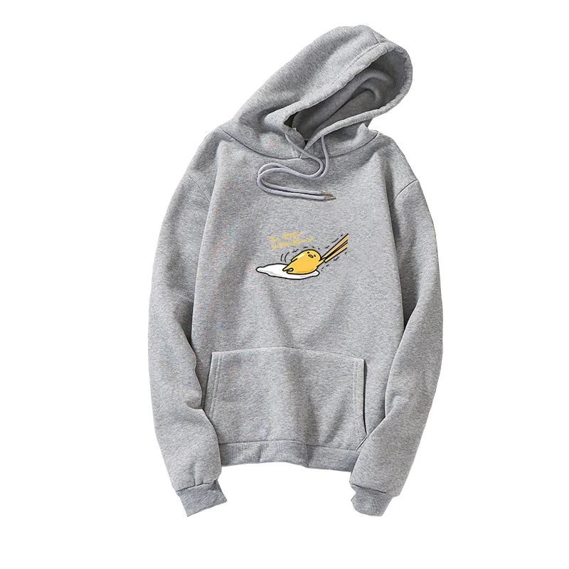 Gudetama Print Hoodie Kawaii Cartoon Sweatshirt Women Spring New Fleece Casual Harajuku Loose Overs