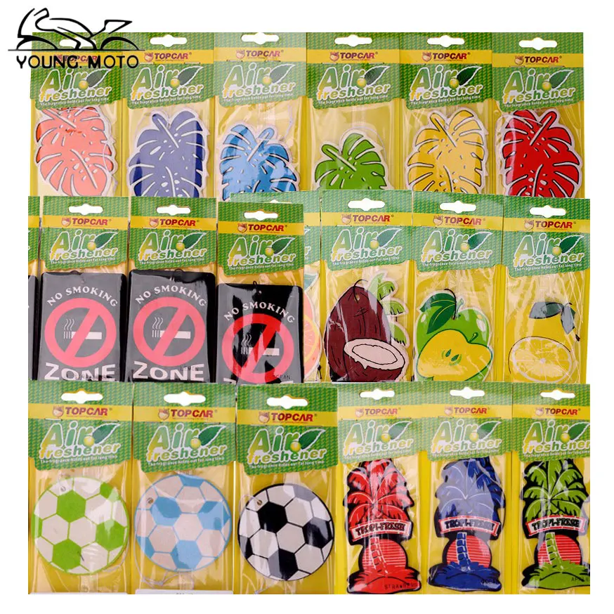 8 pcs Hanging Car Air Freshener Vehicle Standard Scented Paper Perfumed Lasting Fragrance Random