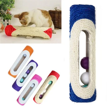 

Cat Toy Scratcher Rolling Tunnel Sisal Ball Trapped With 3 Ball Toys for Cat Interactive Training Scratching Toys Cat Scratcher