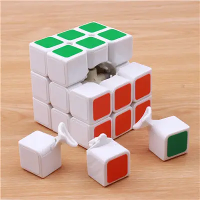 57 мм Классический магический куб 3 на 3 ПВХ стикер блок Пазлы скоростной куб 3х3х3 красочные Развивающие игрушки для детей - Цвет: white
