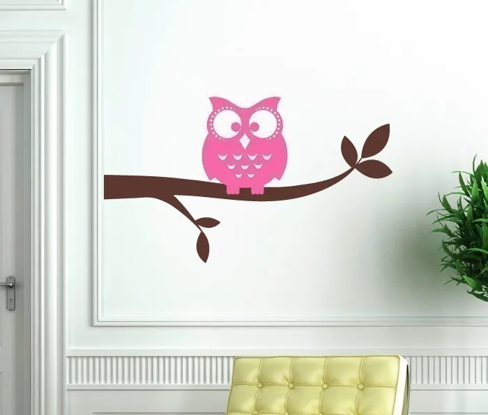 

Fashion Own on a branch Decal Wall Sticker Kids Nursery Room playroom vinilos decorativos Vinyl Tree Branch Wall Poster NY-214