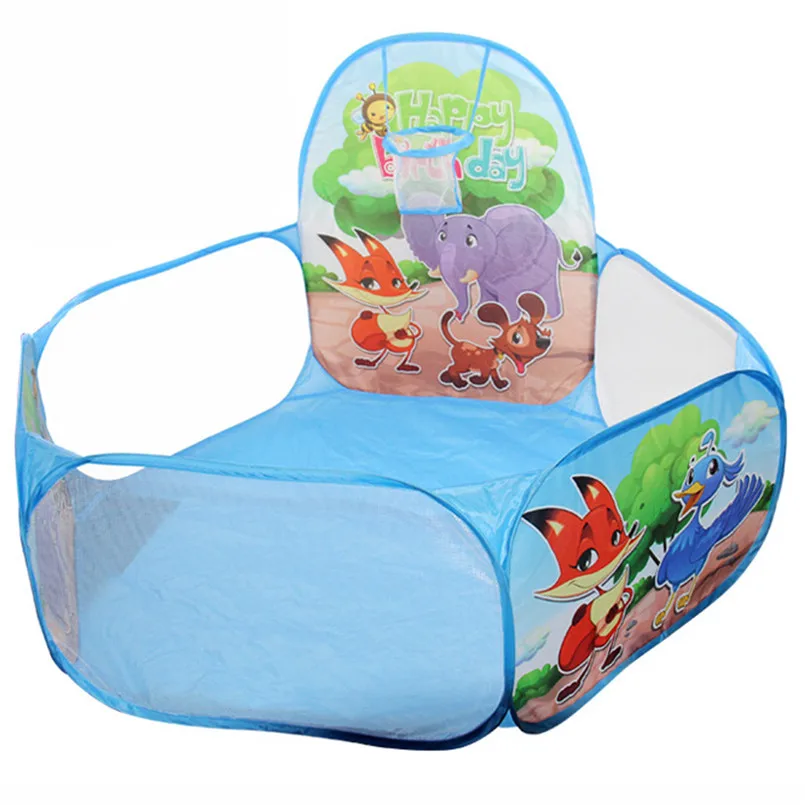 Сухой бассейн всплывающий Шестигранник, в горошек детский мяч игровой бассейн палатка переносная игрушка или мяч бассейн#4M22 - Цвет: Синий