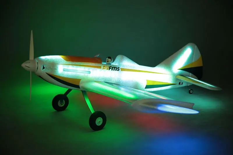 

FMS 1090MM LED Firefly Night Navigation RC Airplane 6CH with Flaps 3S Durable EPO PNP Hobby Model Plane Aircraft Avion Sports
