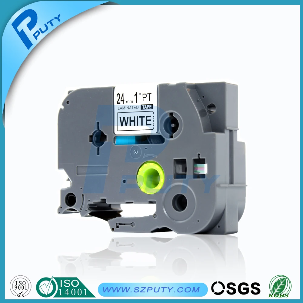 PUTY 3 шт Совместимость p touch tze 251 tz251 tze251 ленты 24 мм * 8 м черного цвета на белом TZ2 для