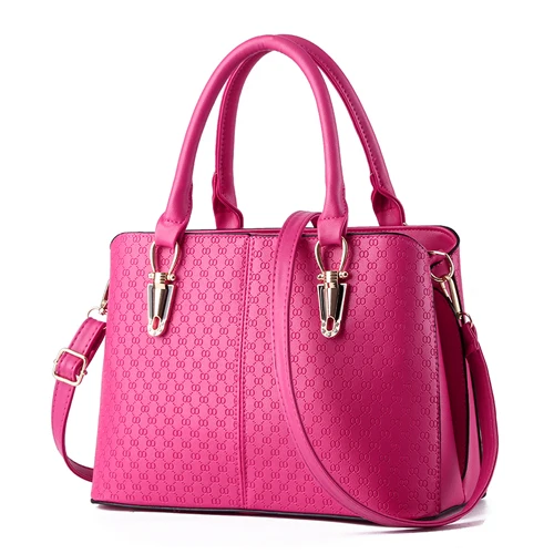 Модные женские туфли сумки бренд дизайн 12 леггинсов ярких Цвета молния леди сумки, повседневные торбы женская сумка через плечо сумки на плечо сумка-мессенджер, женские сумочки - Цвет: Rose red