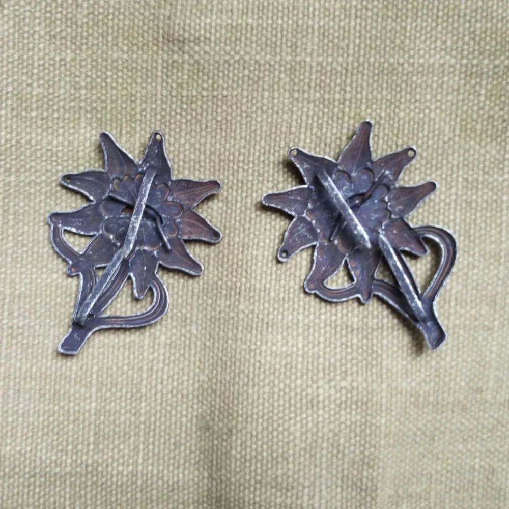 WW2 German Army Officer ELITE Edelweiss Hat Cap Badge Pin Insignia Replica