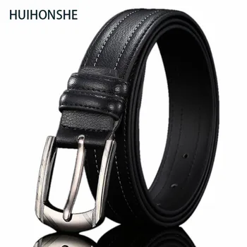 

2017 High Quality Mens Cow Genuine Leather Luxury Strap Male Belts For Men Round Classic Cintos Masculinos 3.5cm Laser Buckle