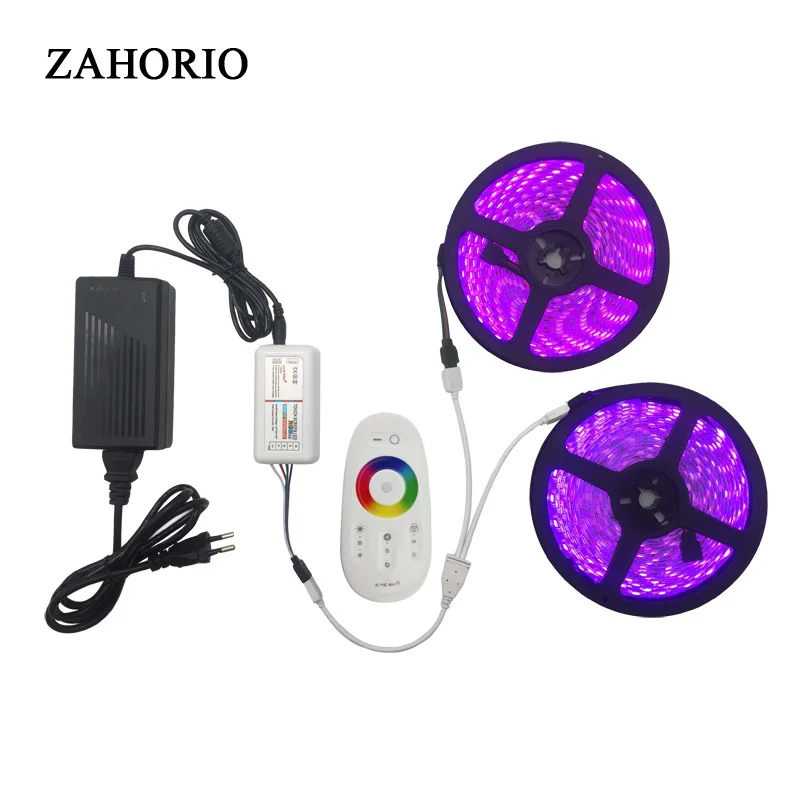 ZAHORIO SMD RGB Светодиодный свет 5050 30 светодиодный s светодиодный свет светодиодный лента диод Гибкие водонепроницаемые RF milight контроллер DC 12 В