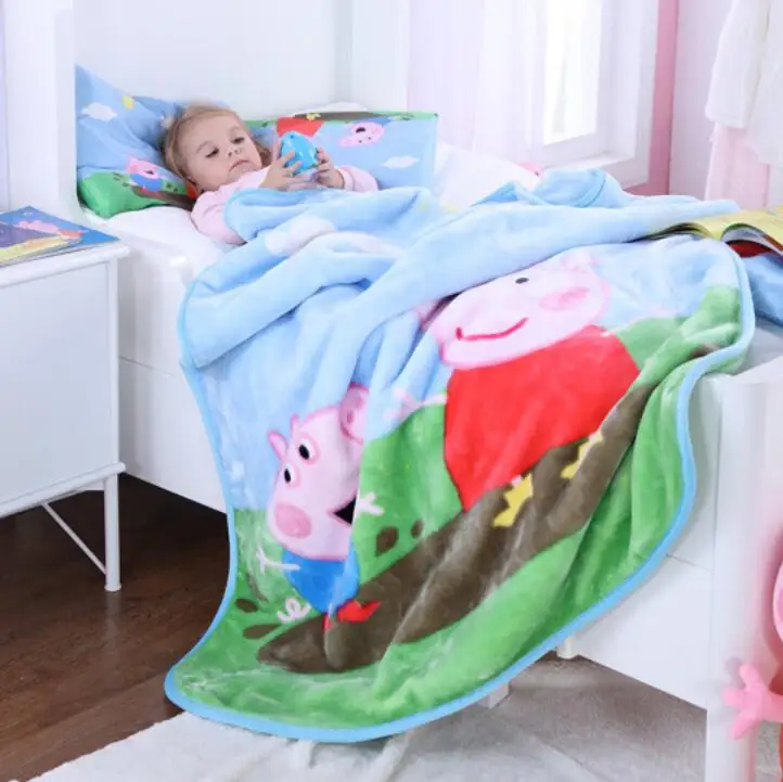 

Genuine Peppa Pig pillow blanket George mud series soft bedding autumn/Air conditioner quilt Peppa pink cute kids Christmas gift