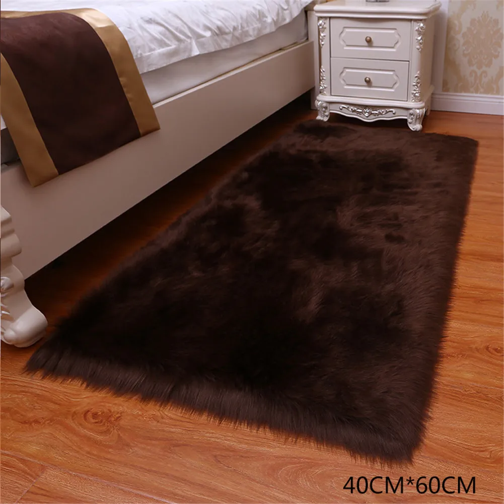 Из мультфильма «Холодное сердце», 1 шт., искусственный шерстяной ковер ворсистый, пушистый ковры для Гостиная Спальня дропшиппинг@ v-образной КРЕПЕЖНОЙ ПЛАСТИНОЙ LS - Цвет: Черный