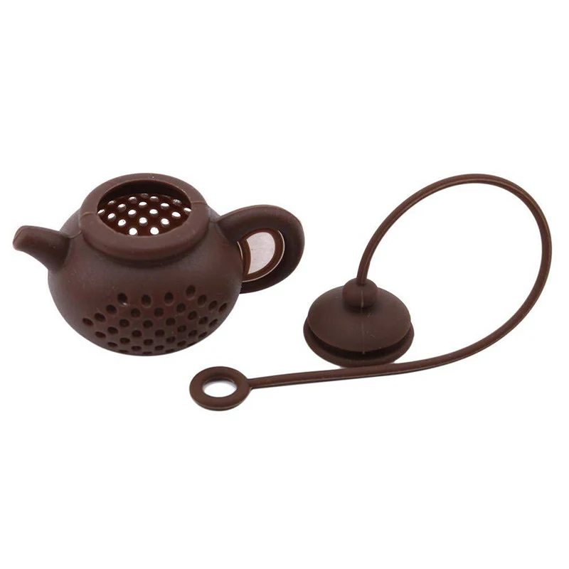 Ситечко для заваривания чая в форме чайника силиконовый пакетик для чая фильтр для листьев диффузор Colador De Te чайные инструменты принадлежности Кухонные аксессуары