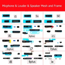 Marco y malla antipolvo para iPhone 5 Se 6S 7 8Plus X XS XR 11 Pro Max, piezas de reparación de filtro de polvo, altavoz y micrófono