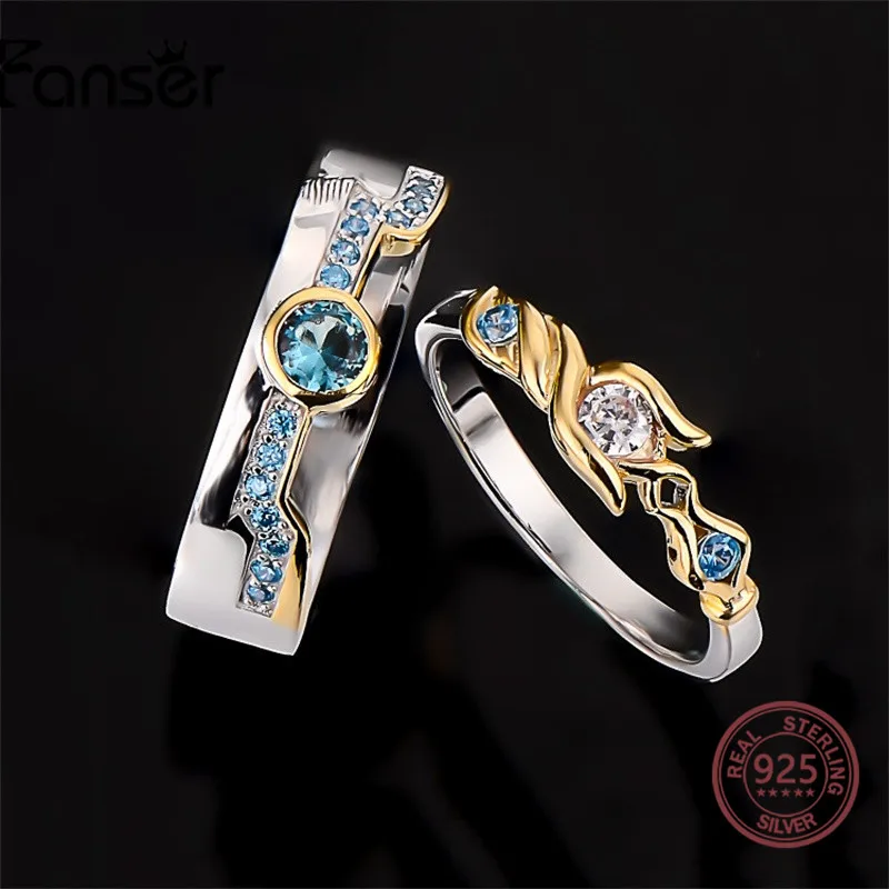 

DORAMI LUX EZREAL lol couple rings League Legends 925 Sterling silver For lovers ring lol couples a pair around the game