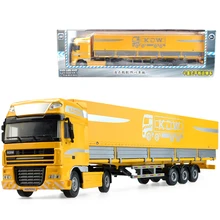 Alloy engineering model children s kid toy font b car b font container have box trailer
