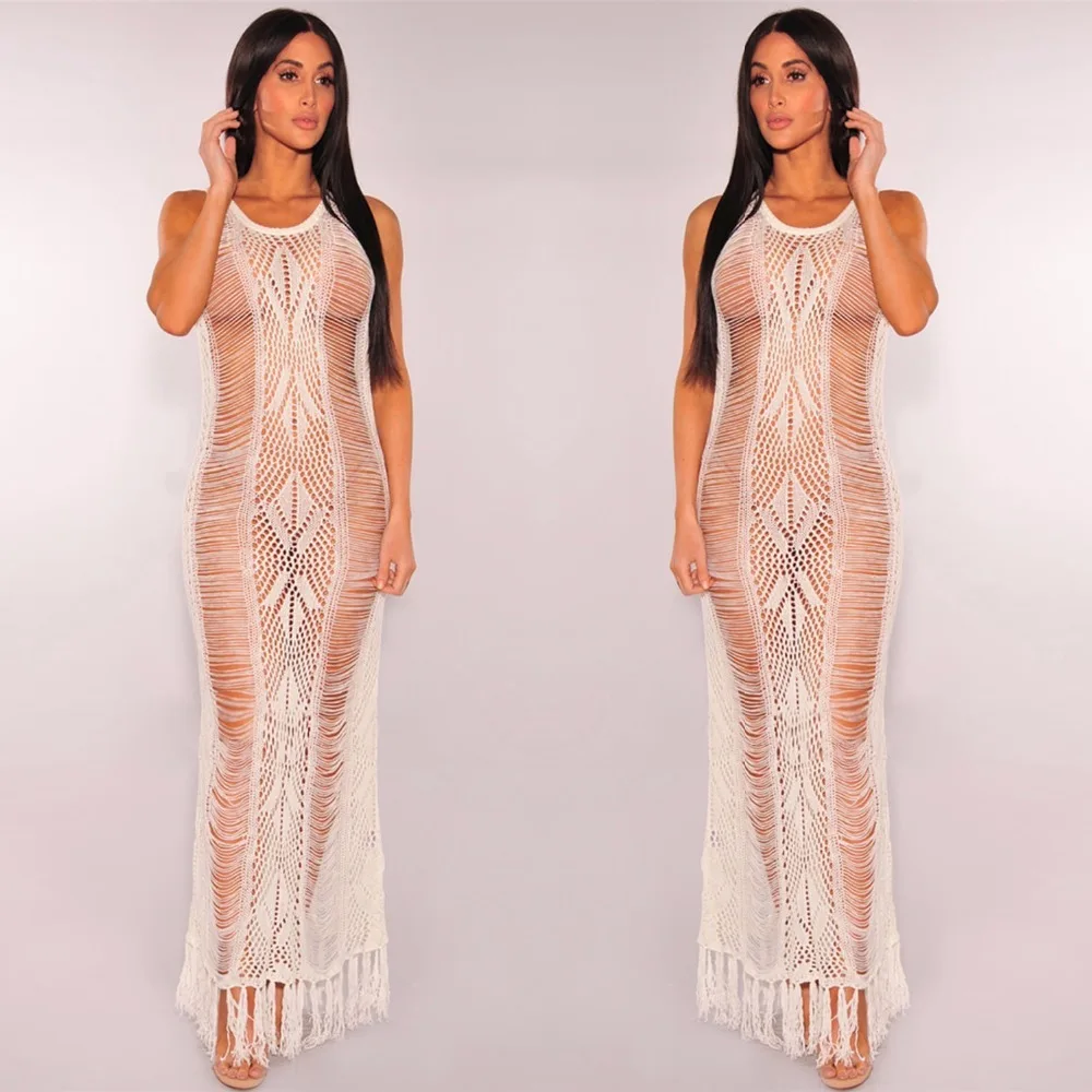 

Bikini Cover Up Lace Hollow Crochet Swimsuit Beach Dress Women 2017 Summer Ladies Cover-Ups Bathing Suit Beach Wear Tunic