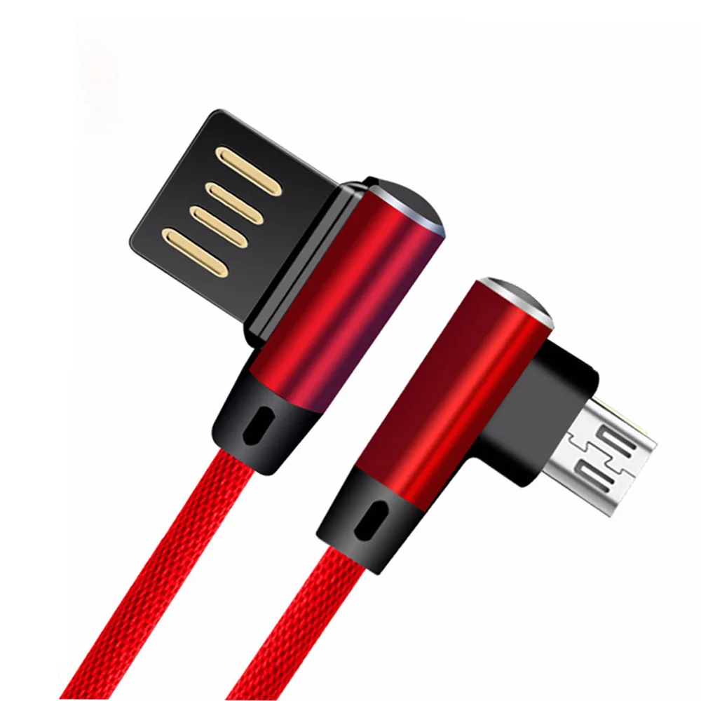 USB Micro 90 градусов быстрая зарядка геймерский кабель для Samsung S6 S7 Xiaomi Redmi 4X мобильный
