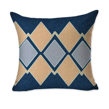RUBIHOME Creative Decorative Cushion Cover Throw Pillowcase Polyester Thickness Fabric Home Decor Geometry Cowboy Design