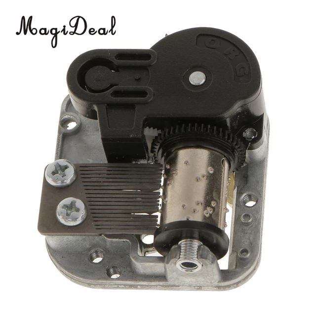18 Tone Alloy Top Rotated Hand Crank Musical Movement Mechanism Music Box  Parts