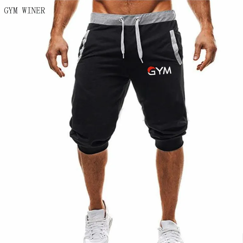Летние мужские повседневные спортивные штаны шорты 3/4 брюки короткая одежда для фитнеса и бодибилдинга Мужские шорты Летняя мужская одежда
