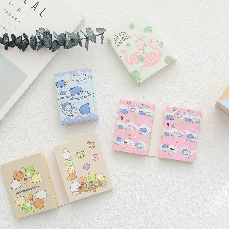 

Creative cartoon Folding Whale Flamingo Totoro Memo Pad N Times Sticky Notes Memo Notepad Bookmark Gift Stationery