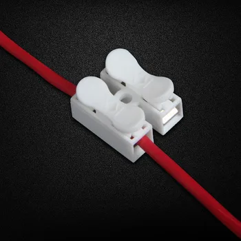 

50pieces/lot connector splice compression terminal/ch-2 / wire lamp fast connector / 2-bit connector/quick spring butt /10 PCS