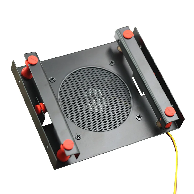 Черный 3,5 SATA жесткий диск 5,25 Bay жесткий диск кронштейн для амортизатора конвертер установочный комплект с 8 см охлаждающим вентилятором - Цвет лезвия: Синий