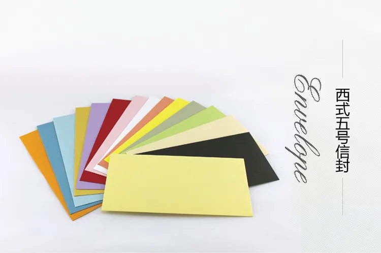 5# разъемная застежка-молния бумажные конверты Цветной Envelopes130 GMS 220x110 мм конверты толстые Цветной конверты 100 шт