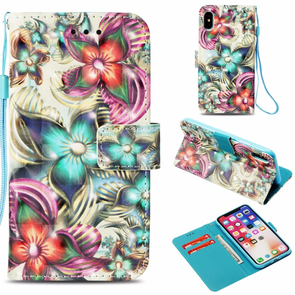 3D мультфильм полиуретановый кошелек для iphone XS MAX iphone XS X для iphone XR чехол для кошелька чехол для iphone 8 7 6 Plus чехол
