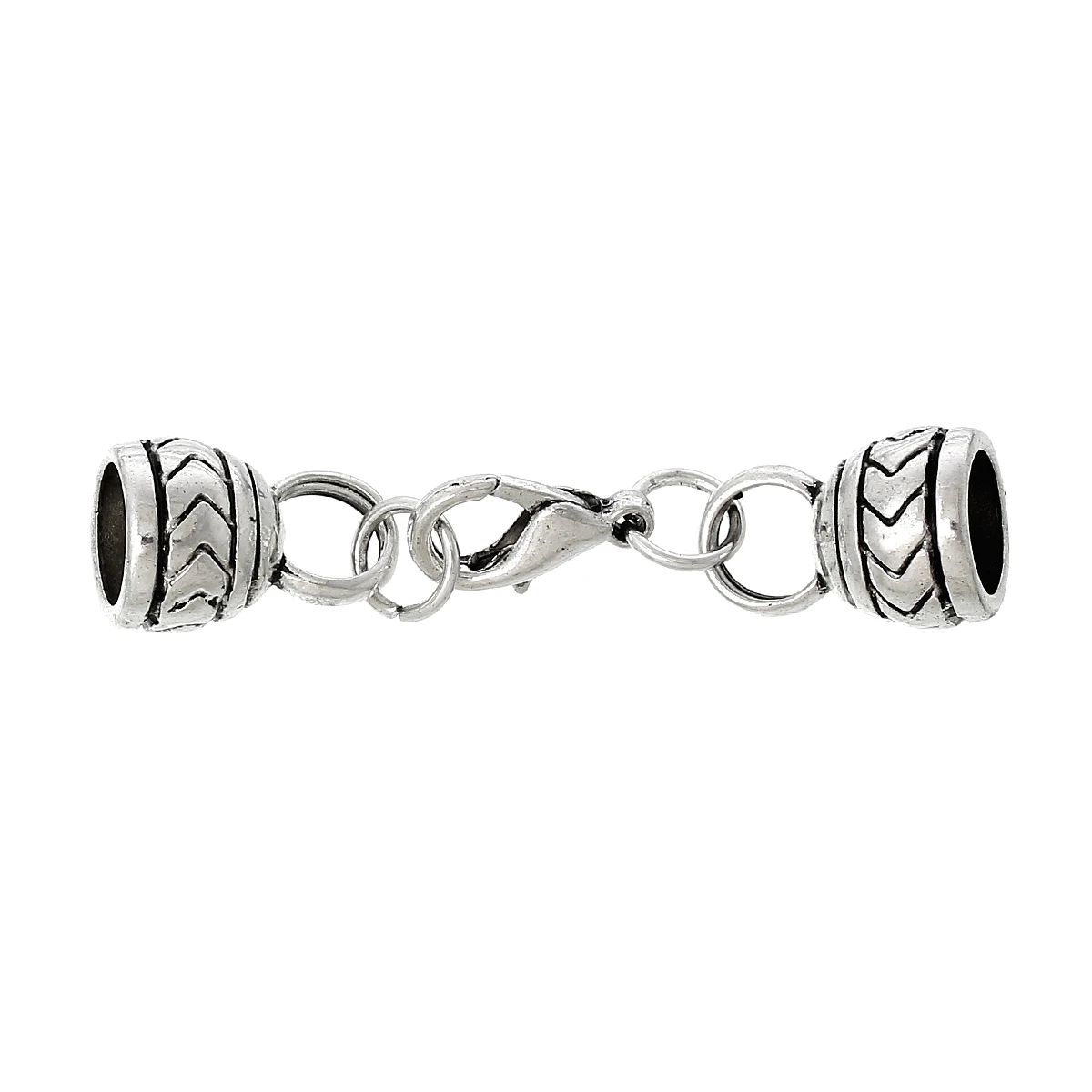 DoreenBeads ожерелье из металлического сплава цинка наконечники шнура круглые