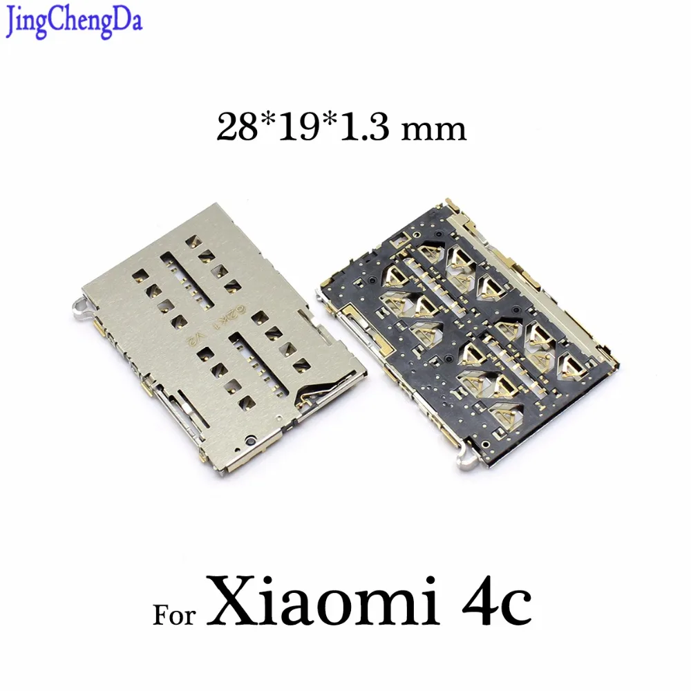 

JCD New for Xiaomi Mi 4C 4I SIM Card Reader Connector Slot Socket For Xiaomi Mi4C Mi4I Replacement Parts 28*19*1.3 mm