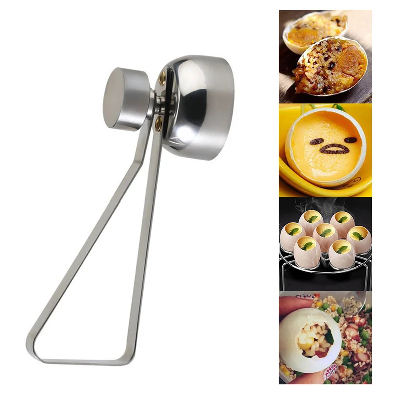 

Stainless Steel Boiled Egg Topper Shell Cutter Egg Opener Knocker Raw Egg Cracker Separator Egg Beater Kitchen Cooking Gadgets