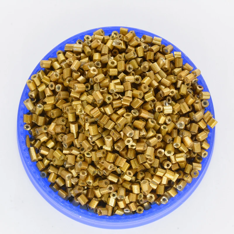 

Gold 2mm 1000pcs Small Tube Crystal Glass Space Beads, Czech Seed Beads Jewelry Handmade DIY Mixed Colors