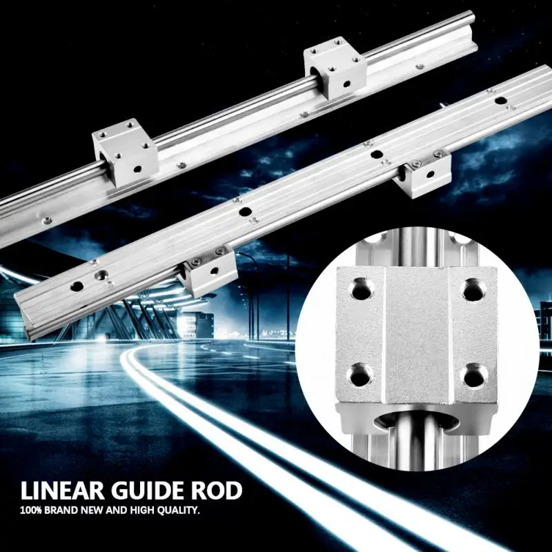 2 шт. SBR10-400mm направляющий вал линейного движения+ 4 шт. SBR10UU раздвижные блоки каретка линейная направляющая Комплект деталей ЧПУ