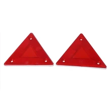 ^#Cheap 2 Pcs Triangle Warning Reflector Alerts Safety Plate Rear Light Trailer Fire Truck Car new 10166 ^#Cheap 2 Pcs Triangle Warning Reflector Alerts Safety Plate Rear Light Trailer Fire Truck Car new 10166