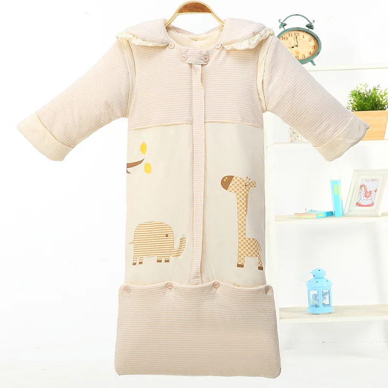

Cotton Colored Lengthened Children Sleeping Bag Autumn Winter Baby Sleeping Sack Anti-Kick Thick Envelopes Blanket for Newborns