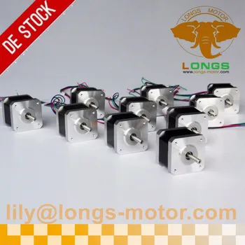 

Germany Stock&EU Free Shipping Stepper Motor 10PCS Nema17 57oz.in 1m cable W Connector 3D Printer DIY 17HS4417P1-X4