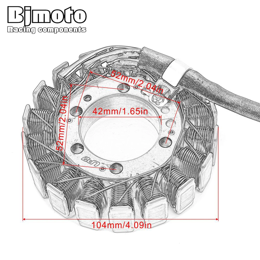 BJMOTO мотоцикл генератор обмотки статора для Kawasaki Z1000 ZR1000 2007-2009 ZR800 Z800 ABS 2013- ниндзя 1000 ZX1000 2011