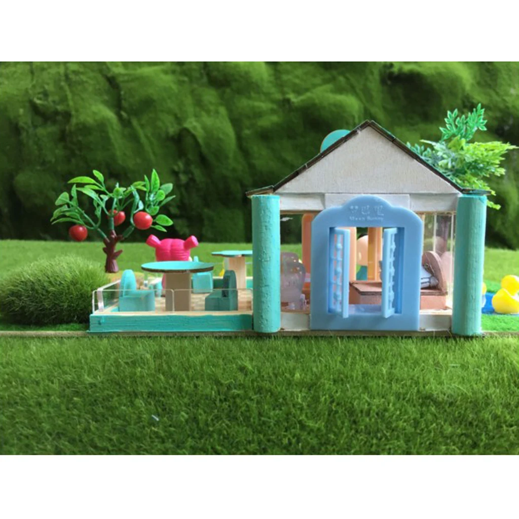Handcrafts Miniature Project DIY Dolls House Garden Yard Building Model Toy Kids Play Fun & Learn Children Birthday Gift