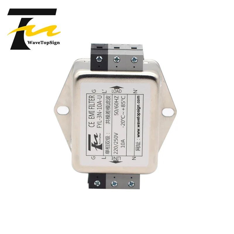 WaveTopSign тип клеммы Emi фильтр FYL 3N 10A U 20A тока напряжение 220В/250В| |
