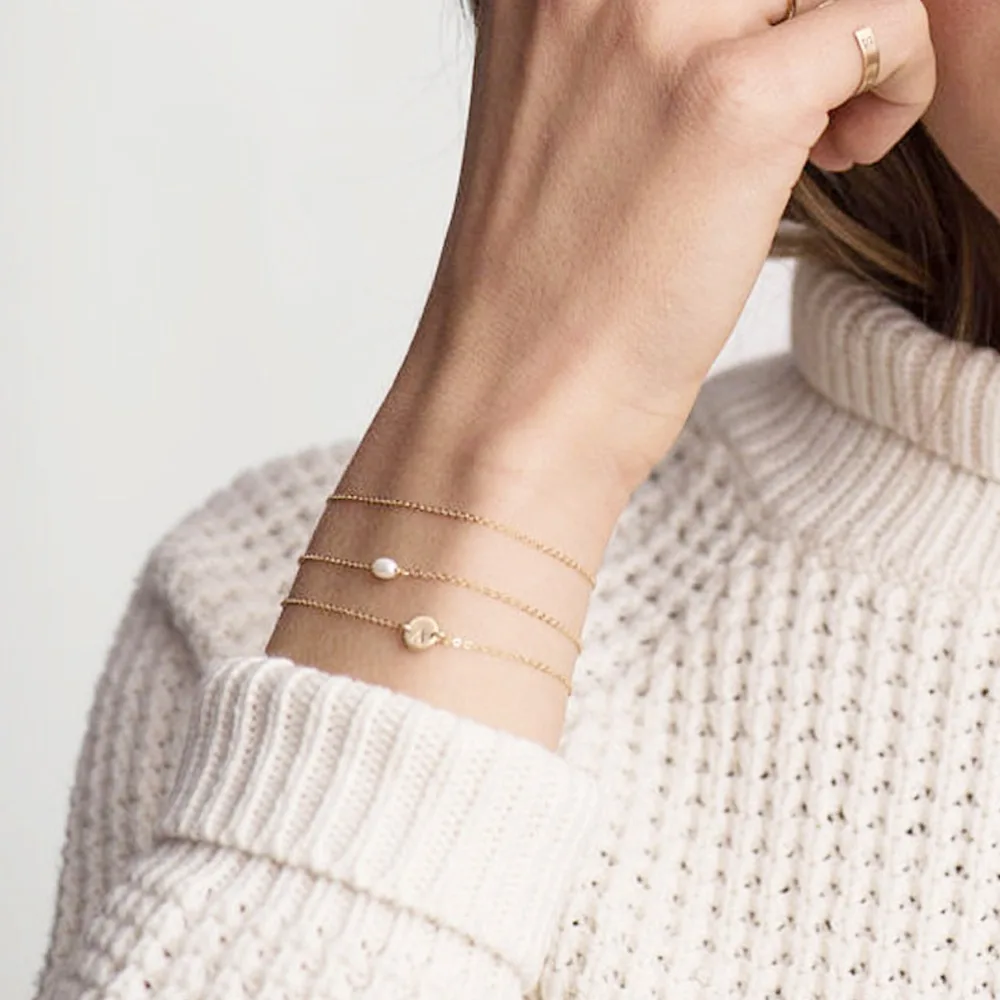 

Fashion Gold Color Letter Bracelet Simple Bangle For Women Simple Adjustable Name Bracelets Pulseras Mujer Jewelry Party Gifts
