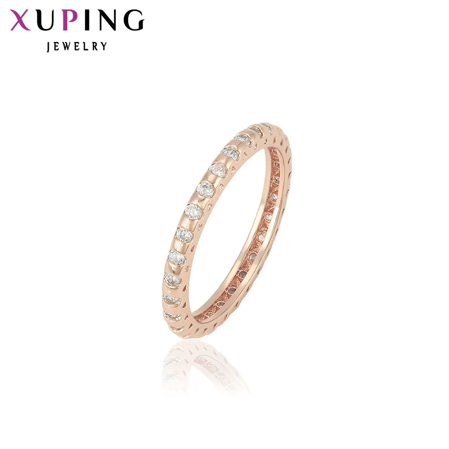 

Xuping Fashion Ring Special Design Rings for Womem High Quality Rose Gold Color Plated Synthetic CZ Jewelry Charm Gift 13437