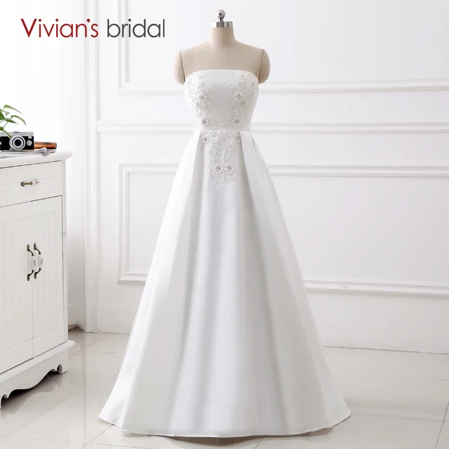 Strapless Wedding Dresses with Beading