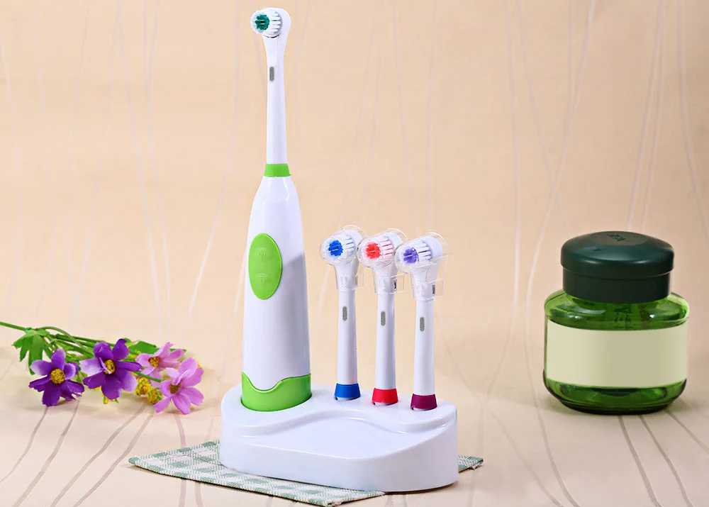 Electric Toothbrush with 4 Brush Heads Oral Hygiene Dental Care Accessories