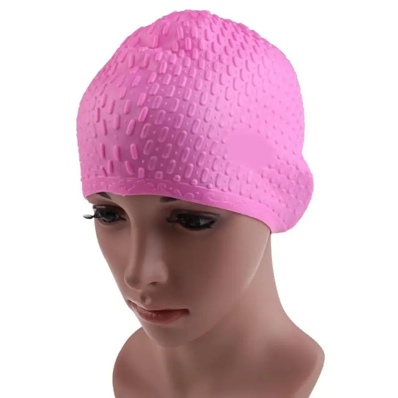 7 цветов, Водонепроницаемая силиконовая шапочка для плавания с защитными ушами, спортивная шапка для плавания в бассейне, шапка для плавания для мужчин и женщин, для взрослых - Цвет: Pink