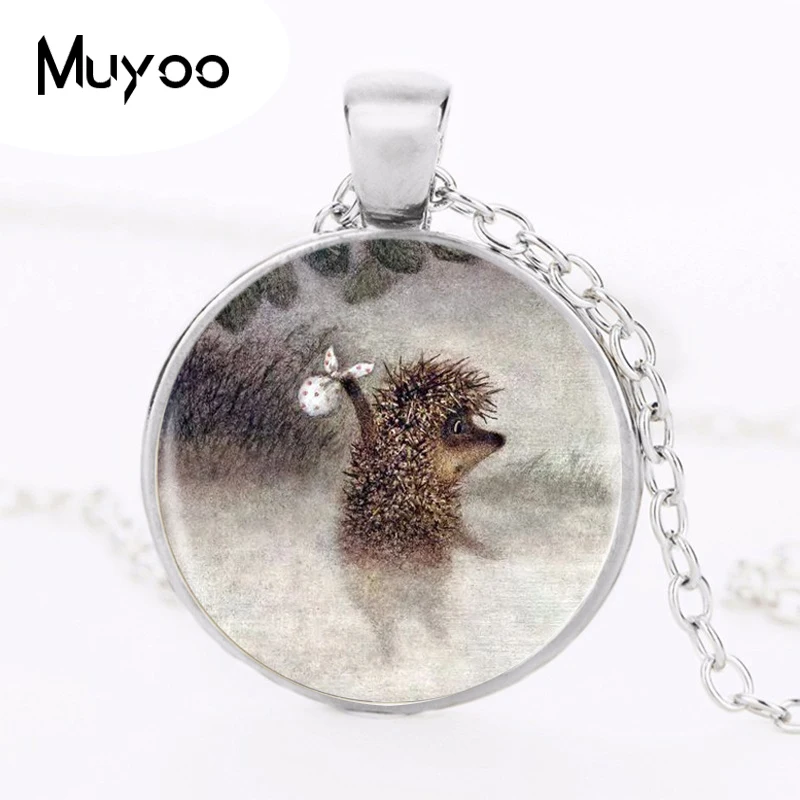 

1pcs/lot Hedgehog Pendant Necklace Long Chian Statement Handmade Vintage Necklace For Women