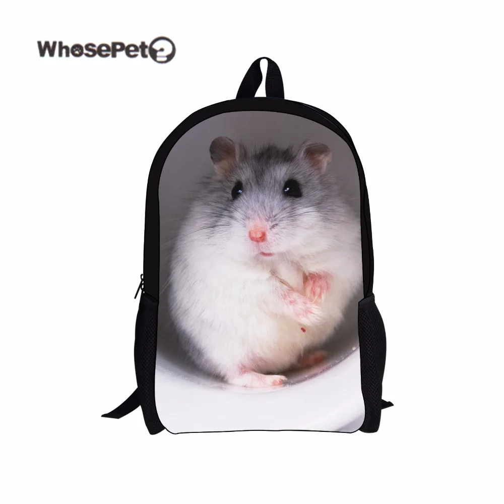 

WHOSEPET Hamster Cute Schoolbag for Boys Girls Kids Primary Backpack Animals Print High Quality Youth Shoulder Bag Women mochila